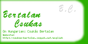 bertalan csukas business card